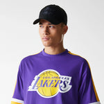 New Era LA Lakers NBA Panel Purple Oversized férfi póló