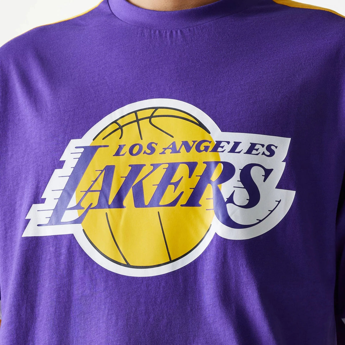 New Era LA Lakers NBA Panel Purple Oversized férfi póló