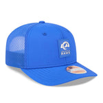 New Era LA Rams NFL Sideline 2025 Bright Blue 9SEVENTY Trucker Stretch Snap - baseball sapka