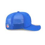 New Era LA Rams NFL Sideline 2025 Bright Blue 9SEVENTY Trucker Stretch Snap - baseball sapka