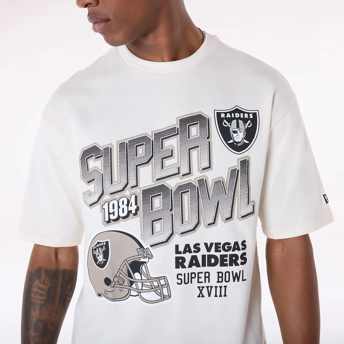 New Era Las Vegas Raiders NFL Helmet Open White férfi póló