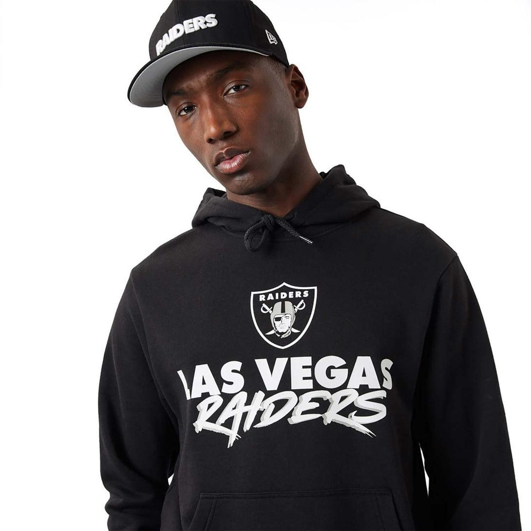 New Era Las Vegas Raiders NFL Script Black kapucnis pulóver - Sportmania.hu