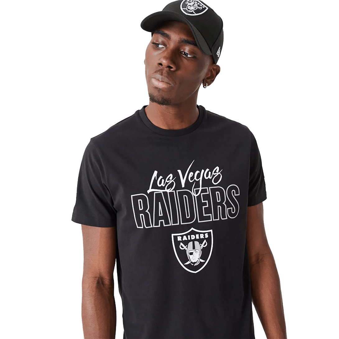 New Era Las Vegas Raiders NFL Script Black Póló - Sportmania.hu