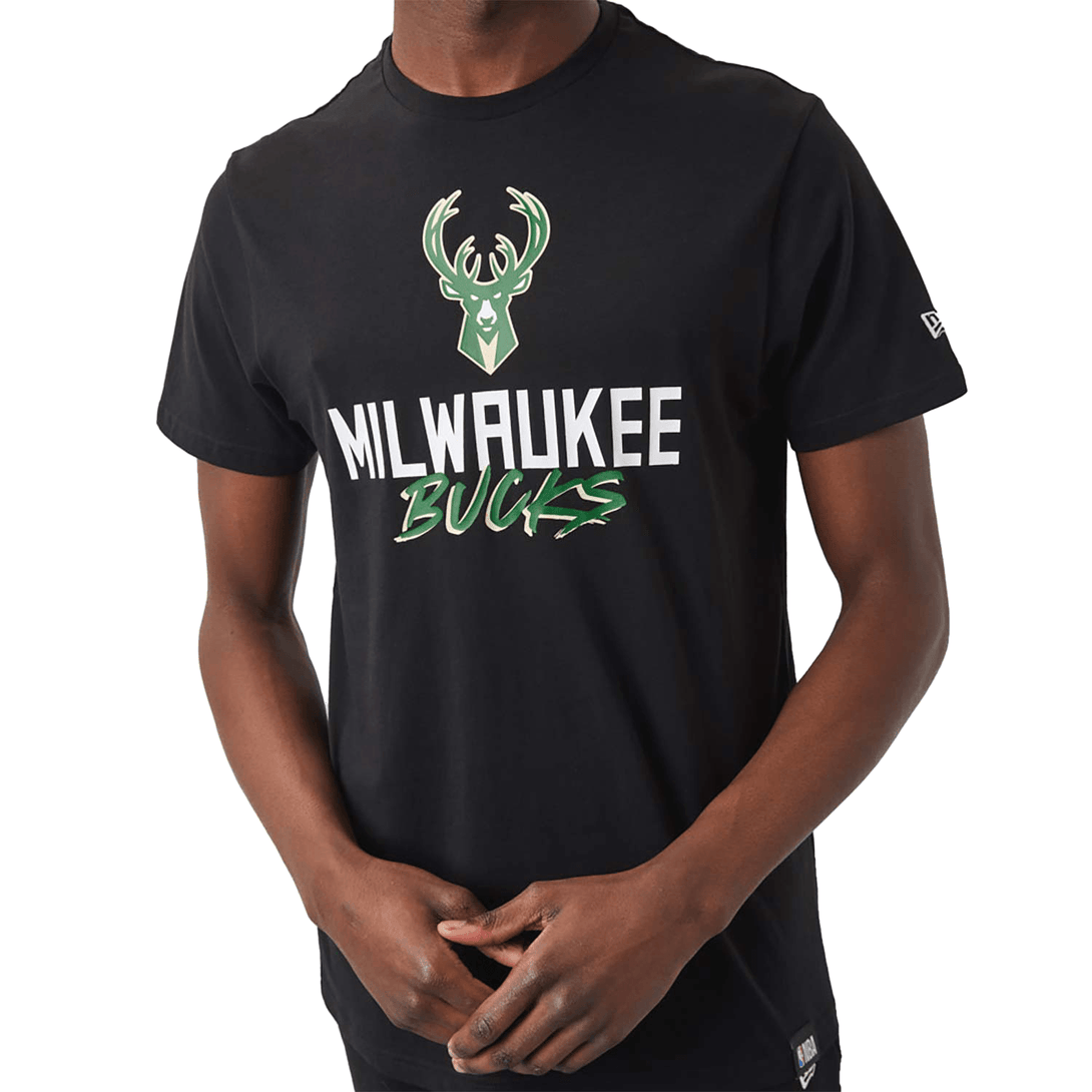 New Era Milwaukee Bucks NBA Script Black póló - Sportmania.hu