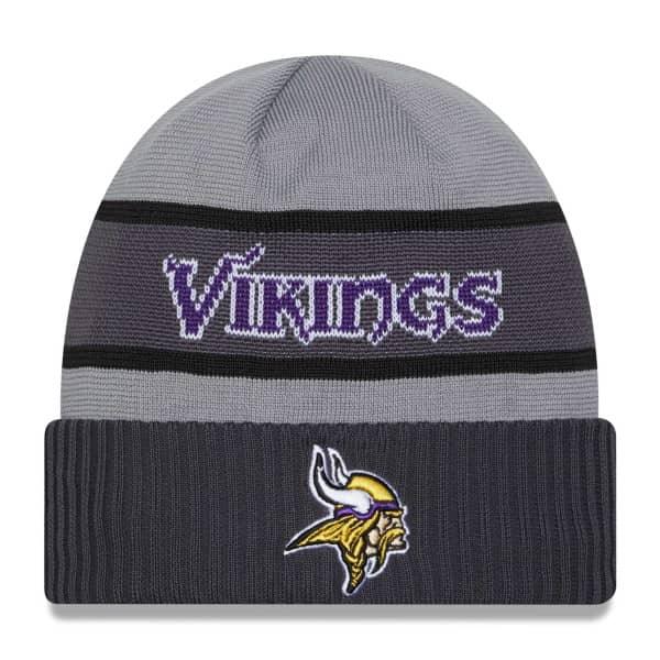 New Era Minnesota Vikings NFL Sideline 2023 Grey Cuff Knit Beanie kötött sapka - Sportmania.hu