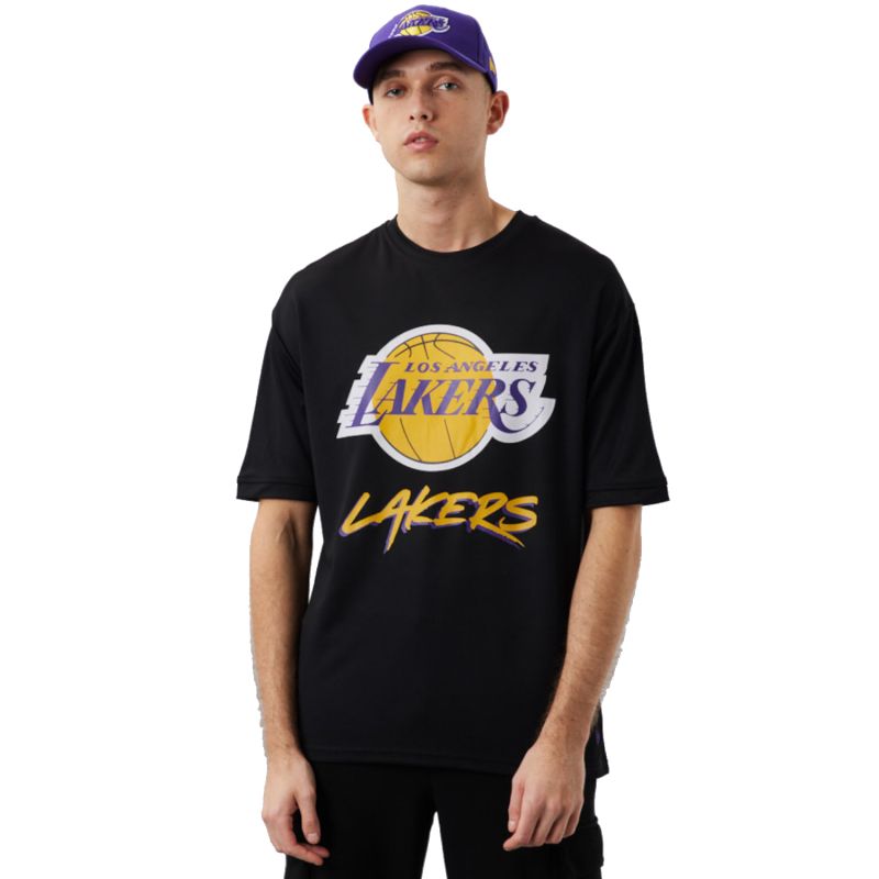 New Era NBA Los Angeles Lakers Script Mesh Ruházat férfi póló 60284737