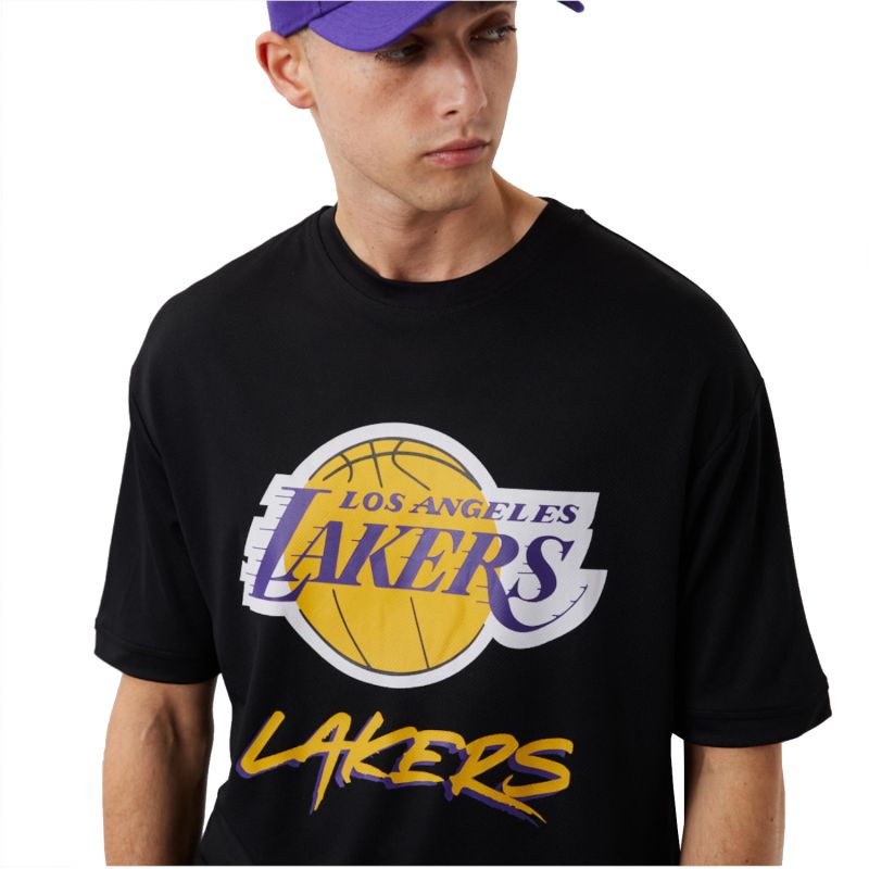 New Era NBA Los Angeles Lakers Script Mesh Ruházat férfi póló 60284737