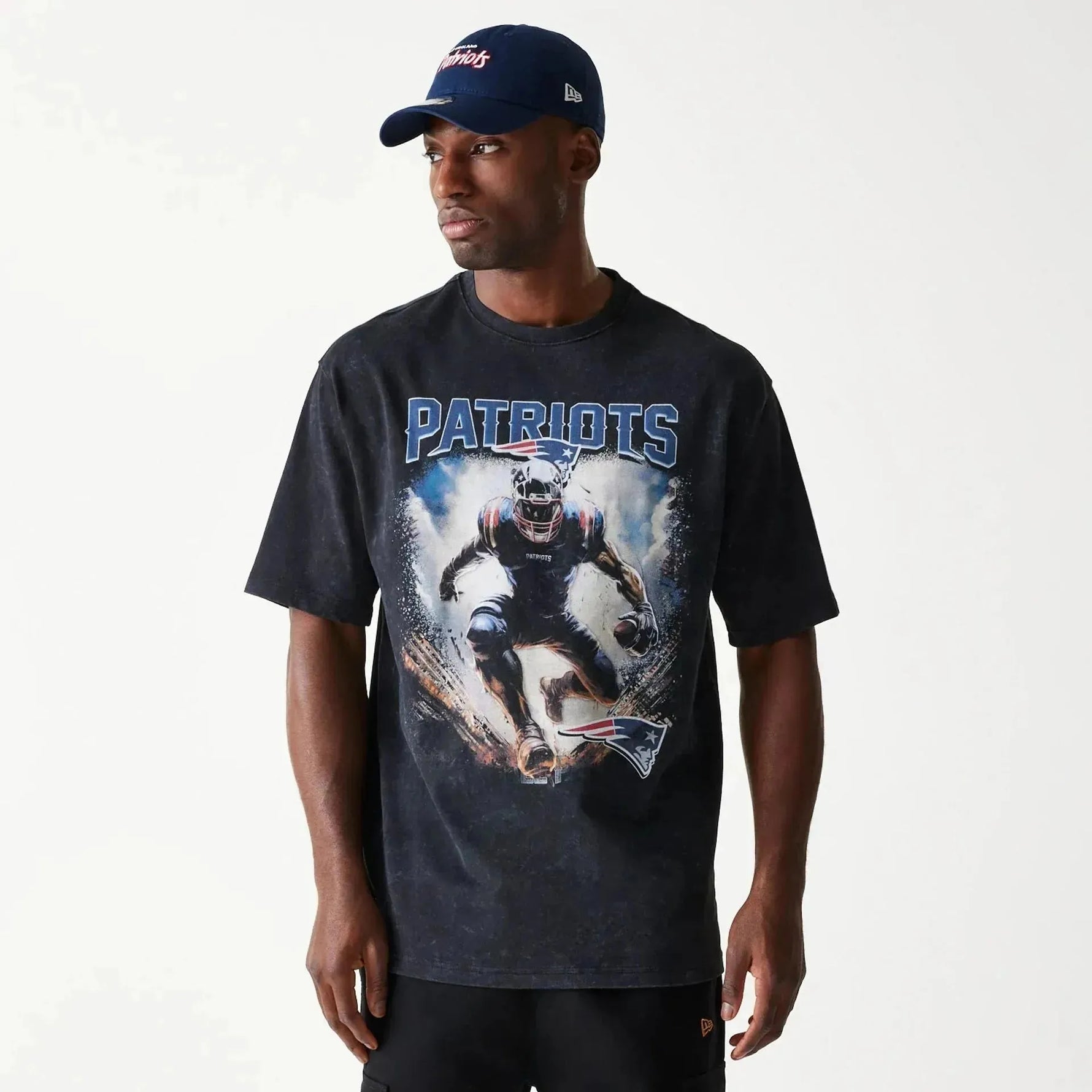 New Era New England Patriots NFL Games Premium Apparel Black Oversized póló - Sportmania.hu