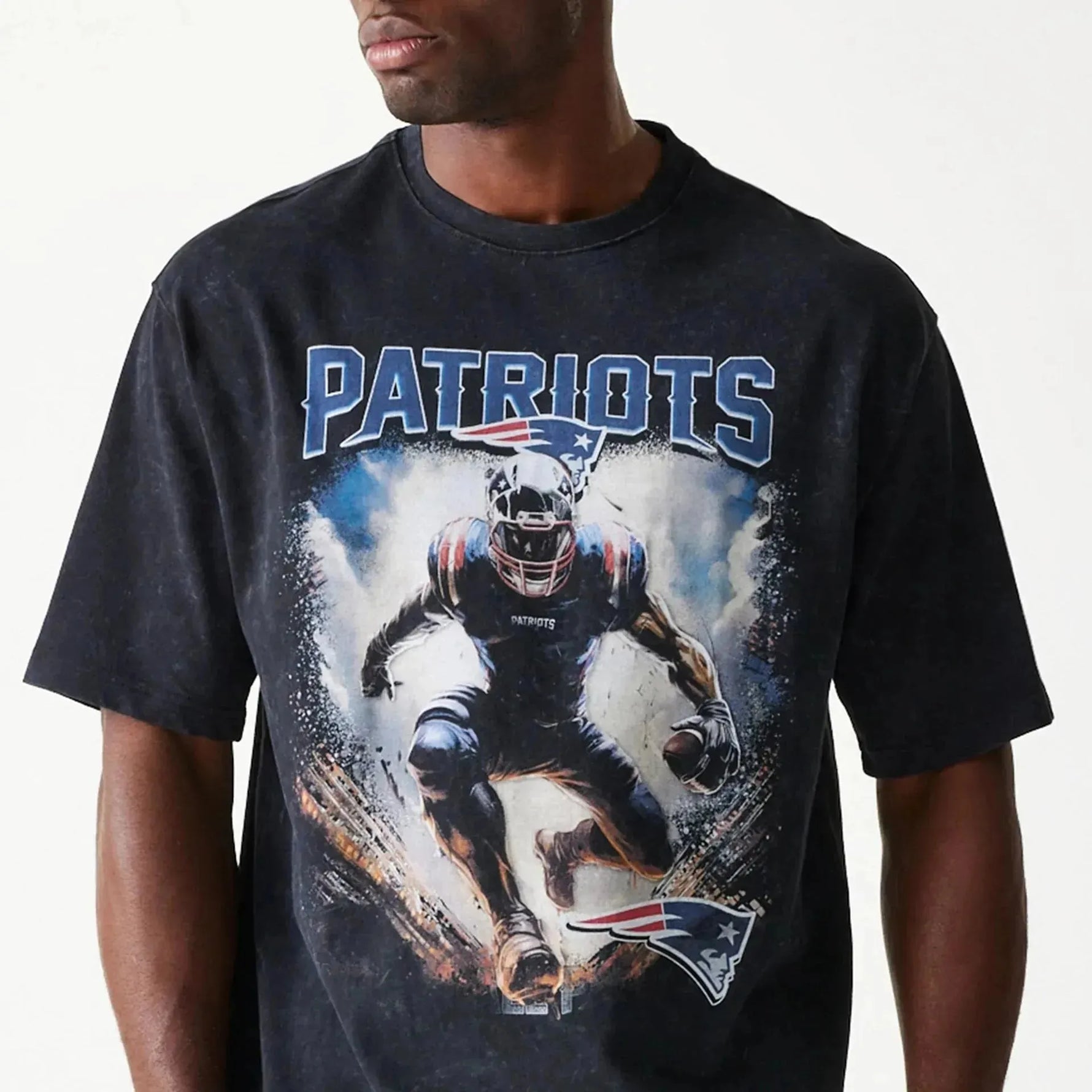 New Era New England Patriots NFL Games Premium Apparel Black Oversized póló - Sportmania.hu
