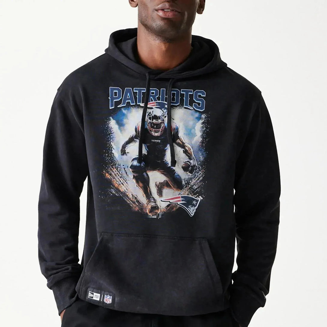 New Era New England Patriots NFL Games Premium Apparel Black Oversized pulóver - Sportmania.hu