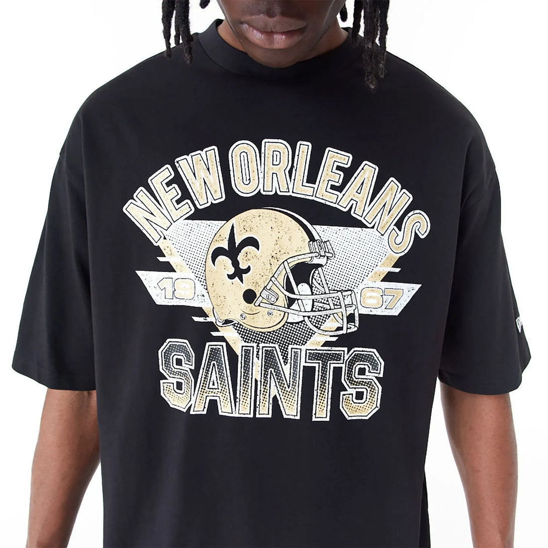 New Era New Orleans Saints NFL Black Oversized Póló - Sportmania.hu