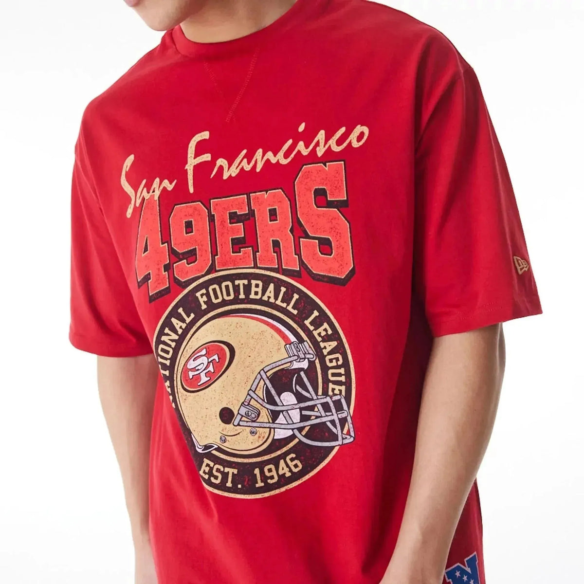 New Era New San Francisco 49ers NFL Helmet Graphic Red Oversized póló
