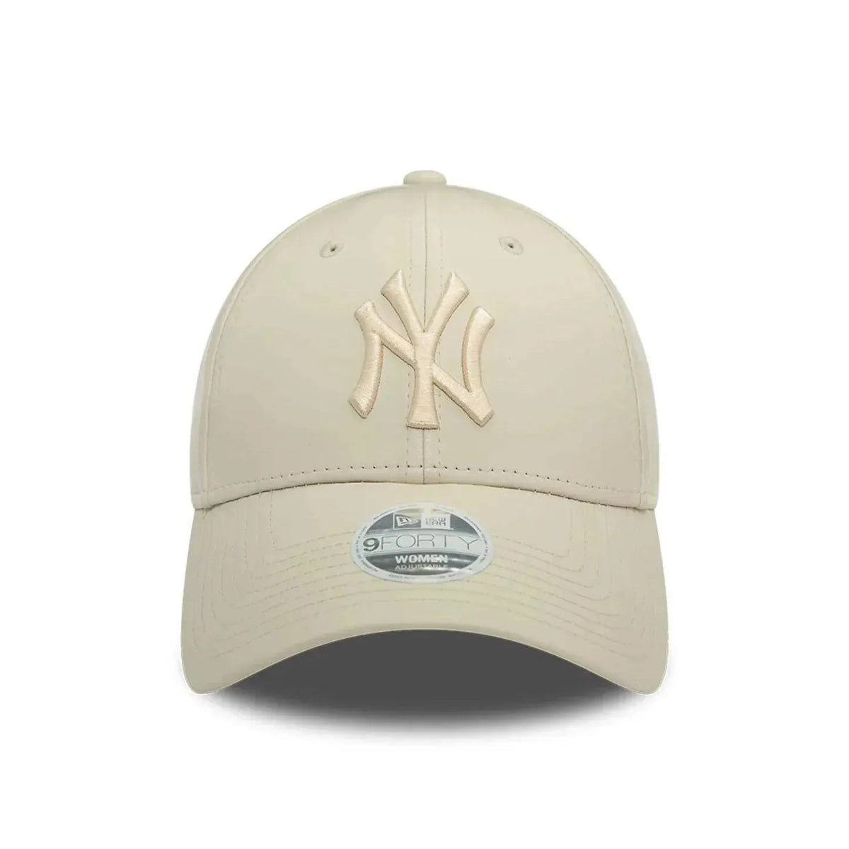New Era New York Yankees Faux Leather Light Beige 9FORTY műbőr baseball sapka, női