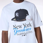 New Era New York Yankees MLB Script White Póló