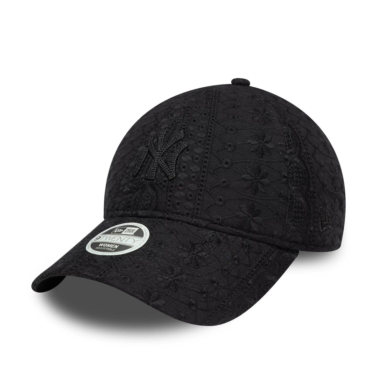 New Era New York Yankees Womens MLB Broderie Black 9TWENTY baseball sapka