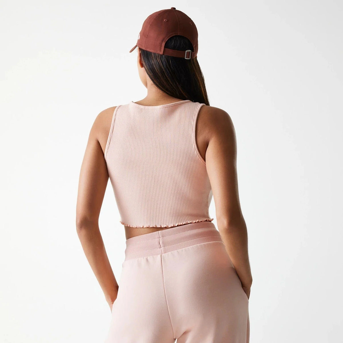 New Era New York Yankees Womens MLB Rib Pastel Pink Rib Tank Top