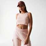New Era New York Yankees Womens MLB Rib Pastel Pink Rib Tank Top