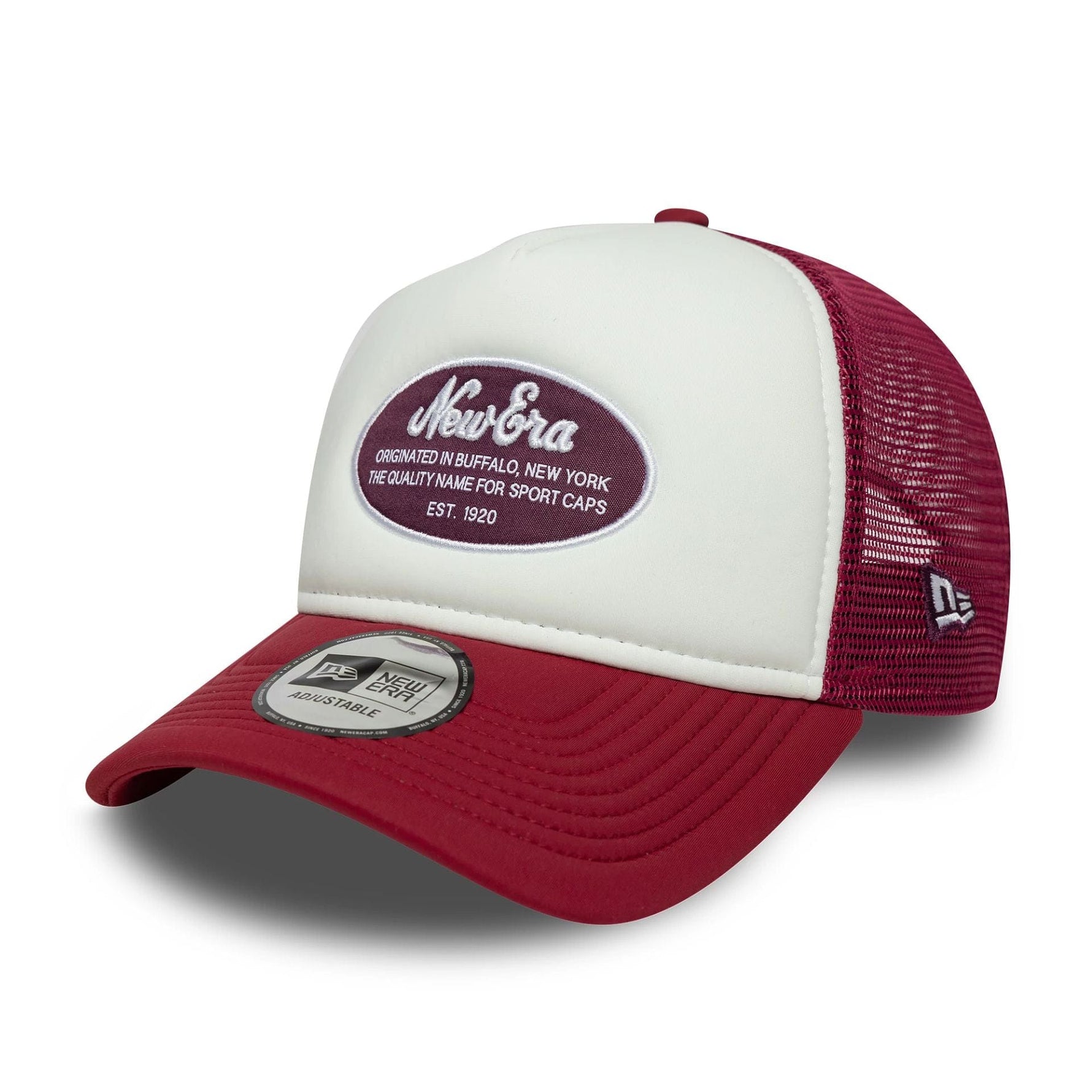 New Era Oval Foam Patch Dark Red 9FORTY A-Frame Trucker sapka - Sportmania.hu