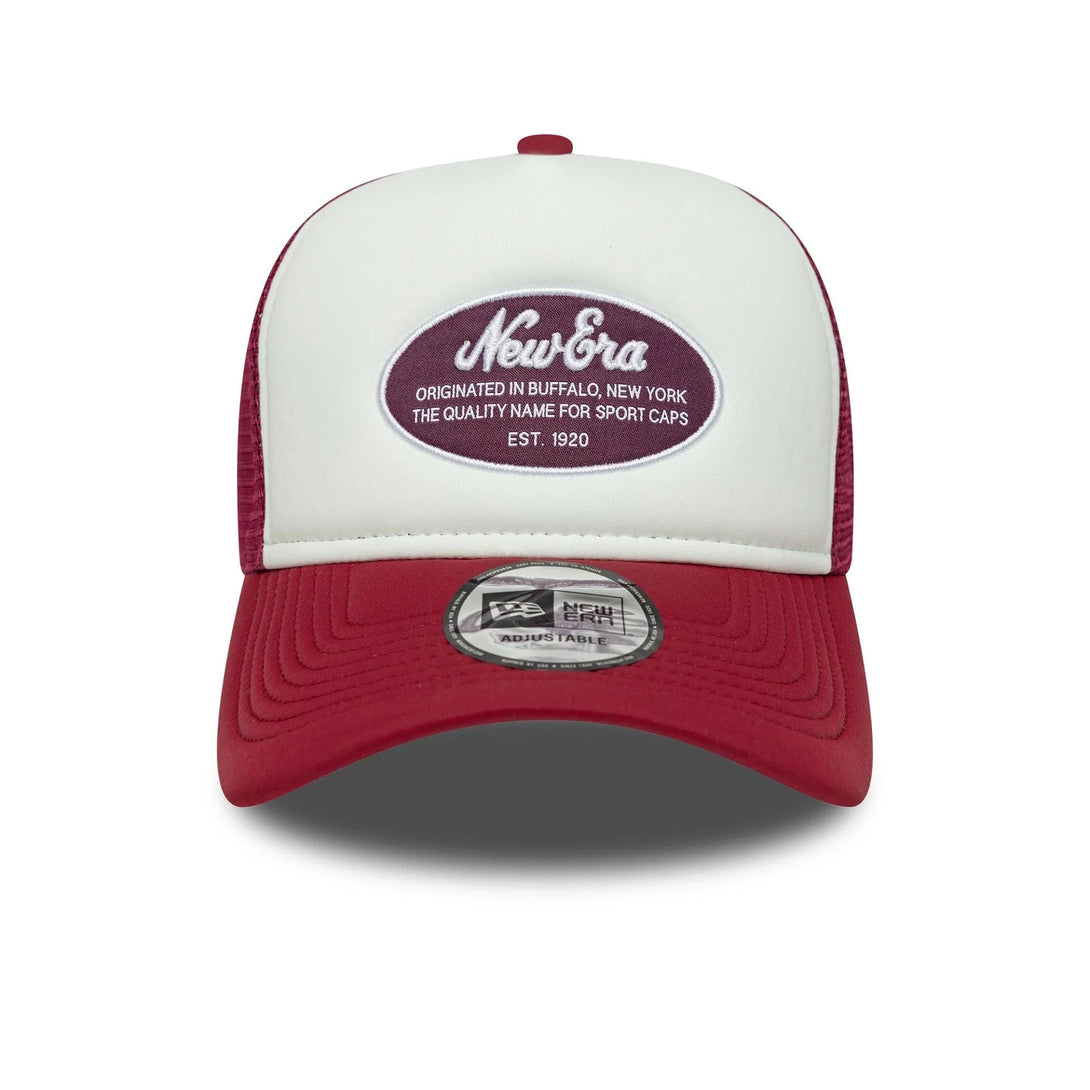 New Era Oval Foam Patch Dark Red 9FORTY A-Frame Trucker sapka - Sportmania.hu