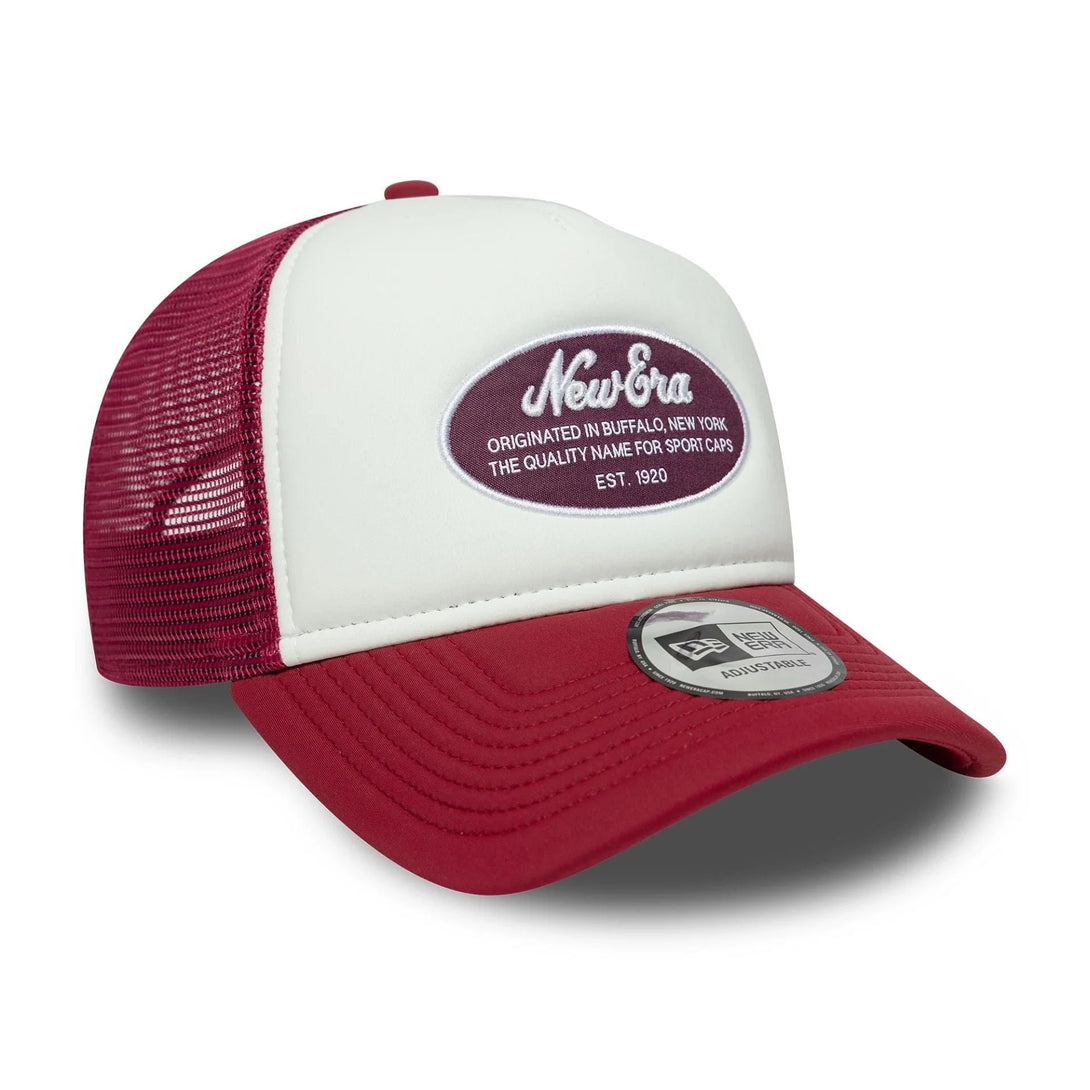 New Era Oval Foam Patch Dark Red 9FORTY A-Frame Trucker sapka - Sportmania.hu