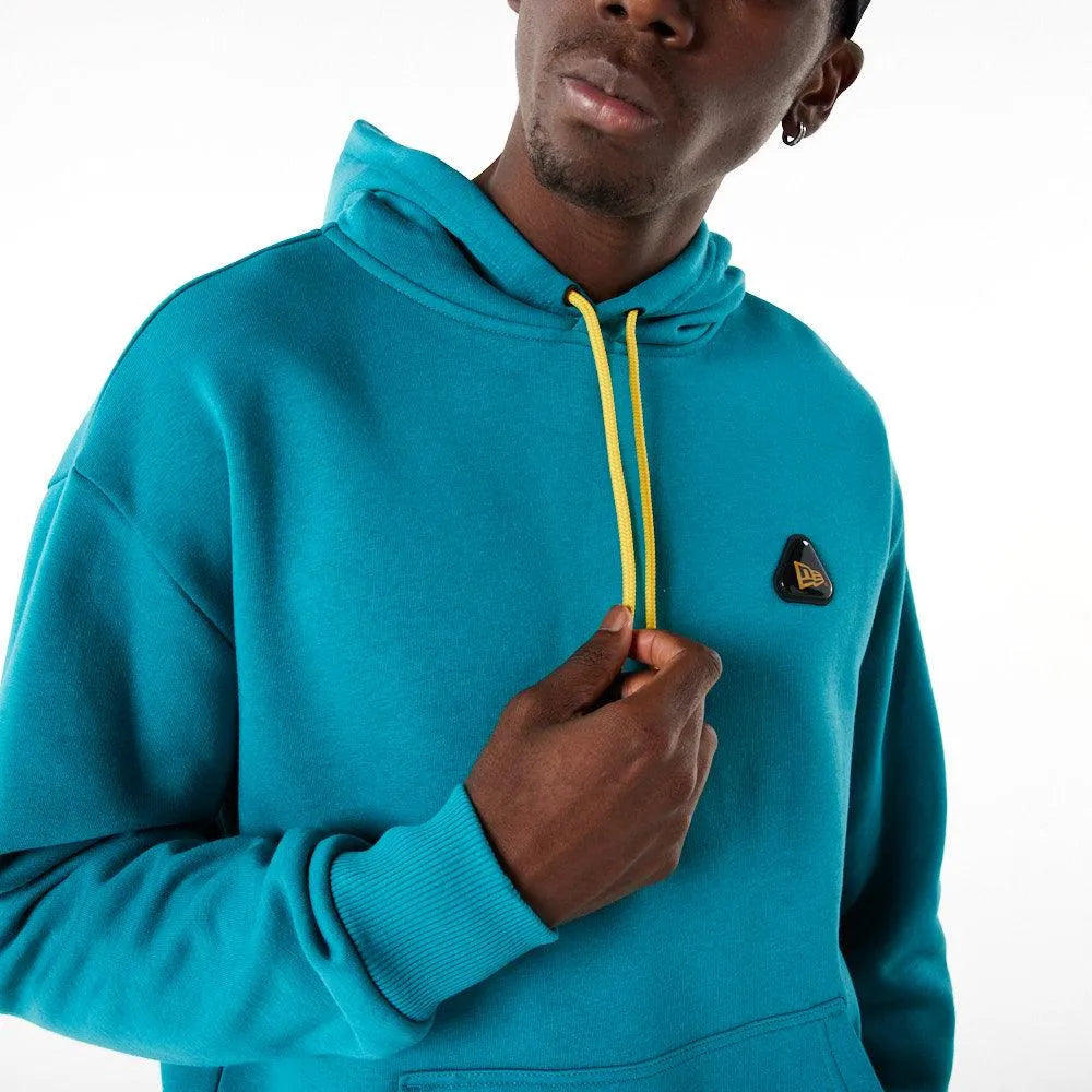New Era Rubber Patch Turquoise kapucnis pulóver