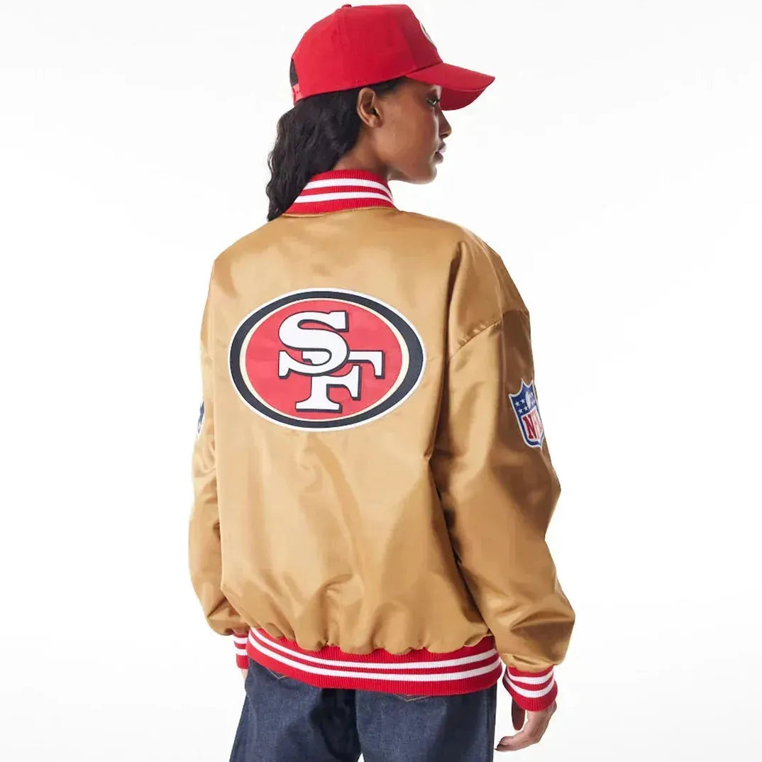 New Era San Francisco 49Ers NFL Beige Satin Bomber kabát - Sportmania.hu