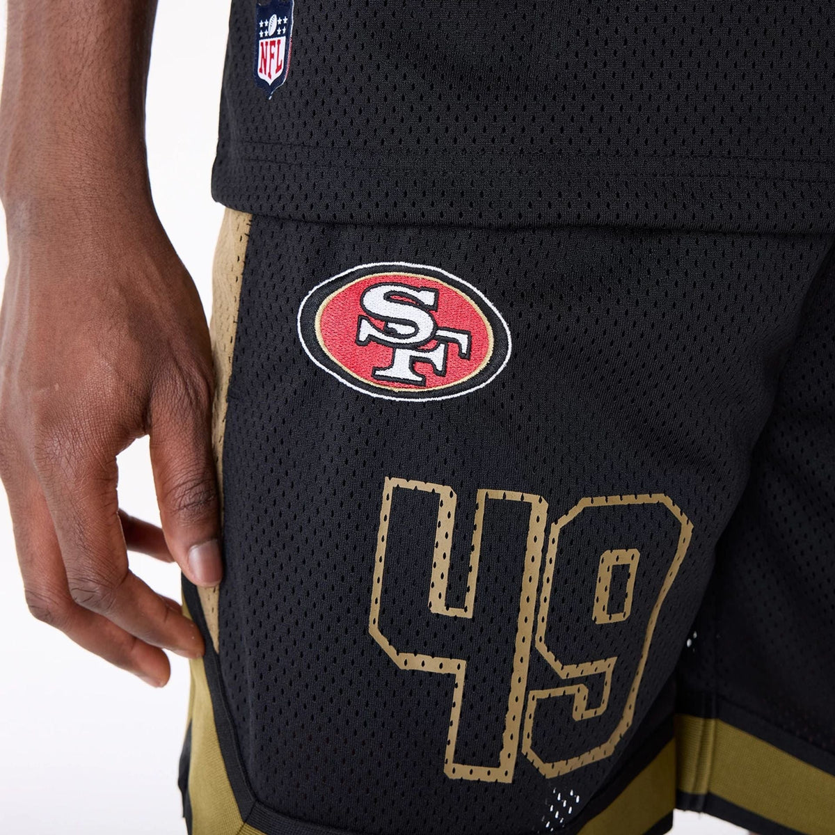 New Era San Francisco 49ers NFL Mesh Black Short