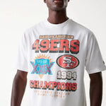 New Era San Francisco 49ers NFL Super Bowl White Oversized póló