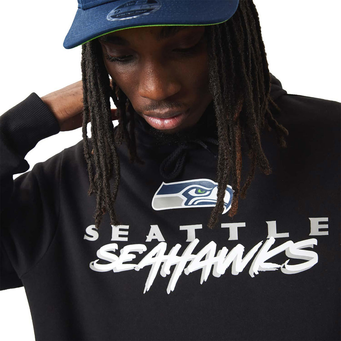New Era Seattle Seahawks NFL Script Black kapucnis pulóver - Sportmania.hu