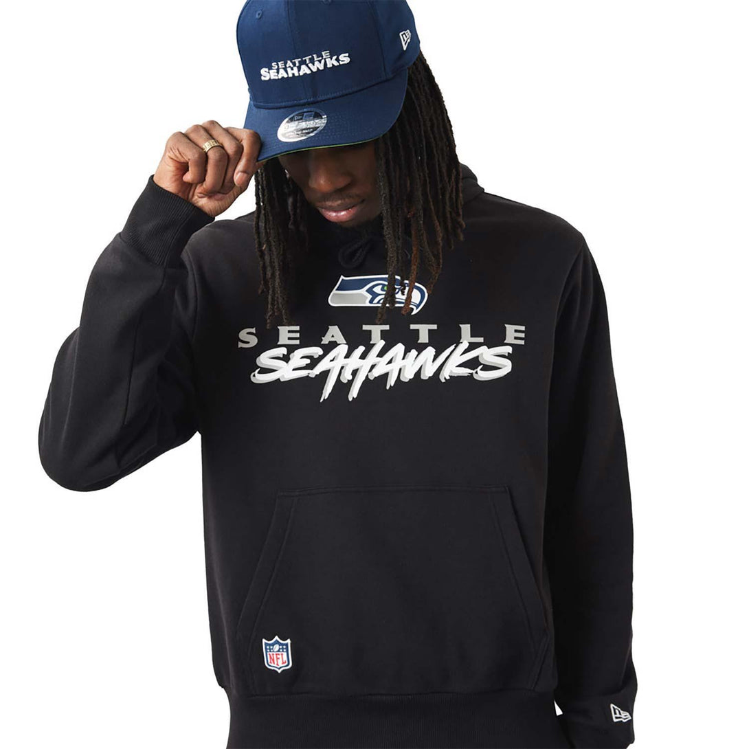 New Era Seattle Seahawks NFL Script Black kapucnis pulóver - Sportmania.hu