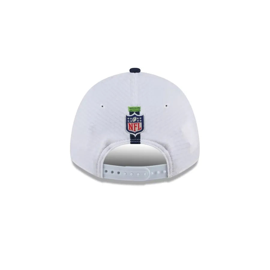 New Era Seattle Seahawks Training 2024 White 9FORTY Stretch Snap sapka Baseball sapka - Sportmania.hu