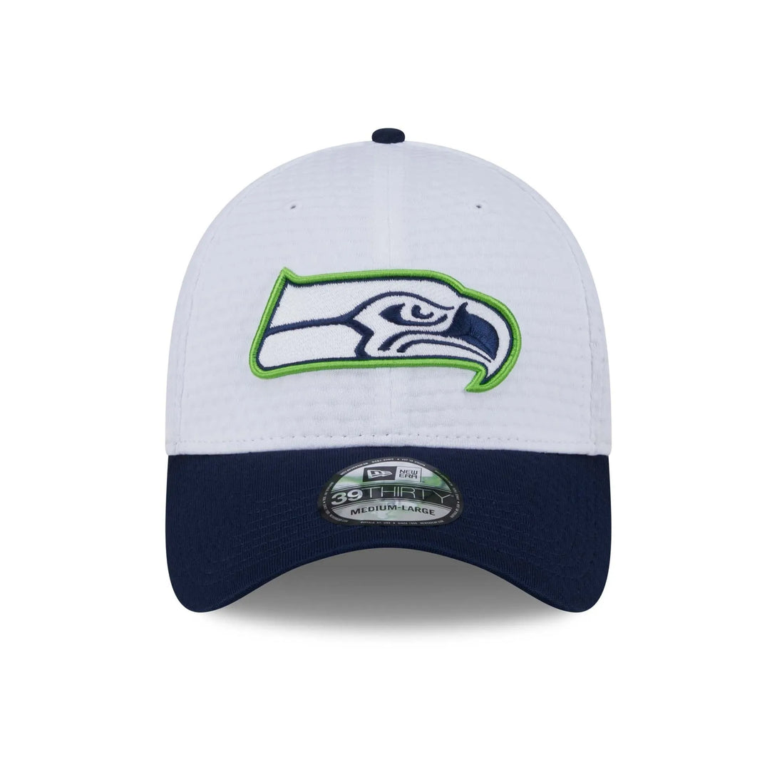 New Era Seattle Seahawks Training 2024 White 9FORTY Stretch Snap sapka Baseball sapka - Sportmania.hu