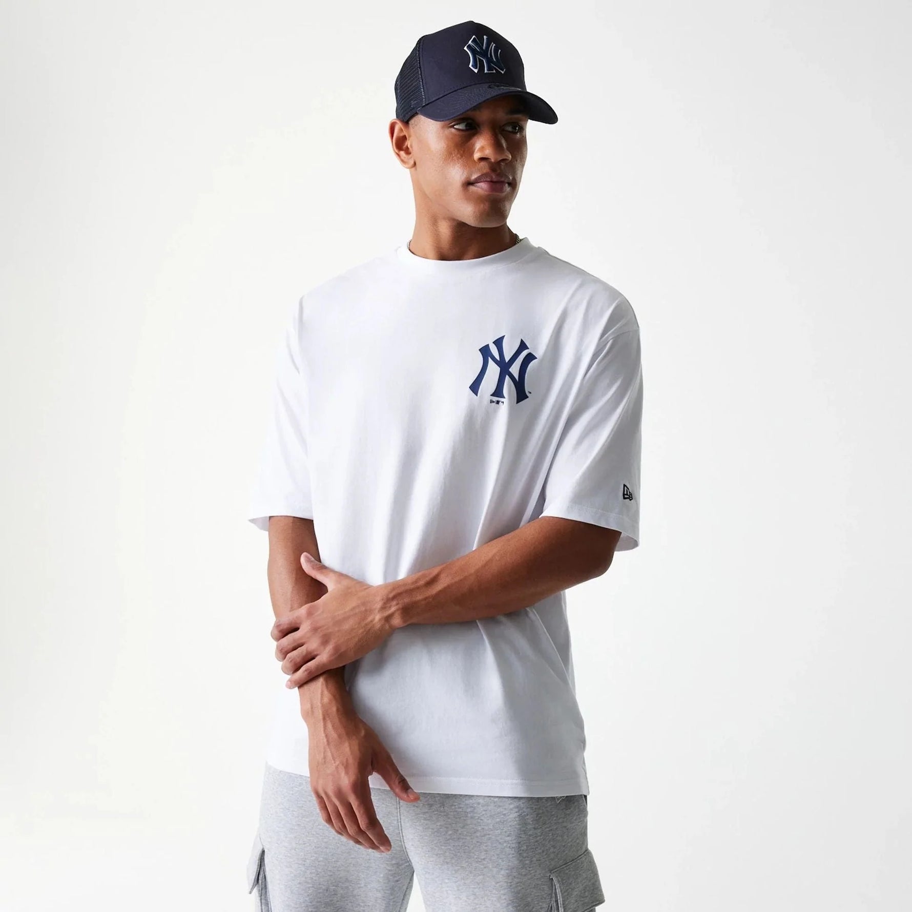 New York Yankees MLB Food Graphic White Oversized póló - Sportmania.hu