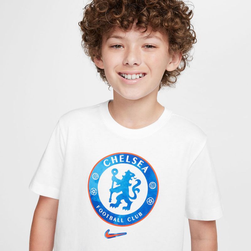 Nike Chelsea Fc Crest Tee Jr Hm9485-100