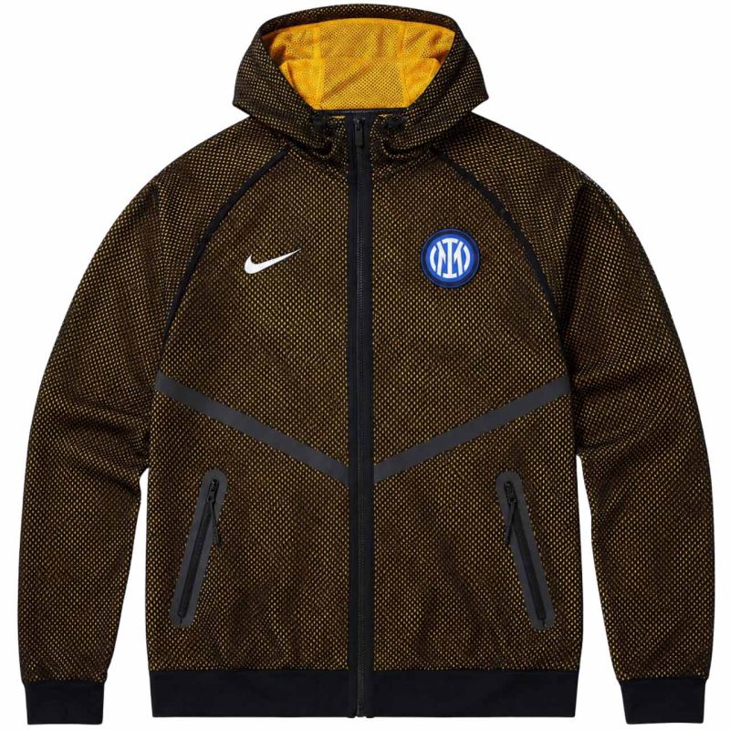 Nike Inter Milan Men's Black and Yellow sárga férfi dzseki IO4220010