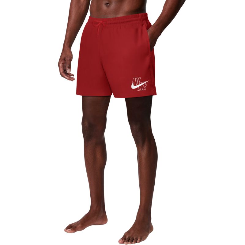 Nike Logo Lap 5" Volley Swim Red piros férfi rövidnadrág NESSG574614