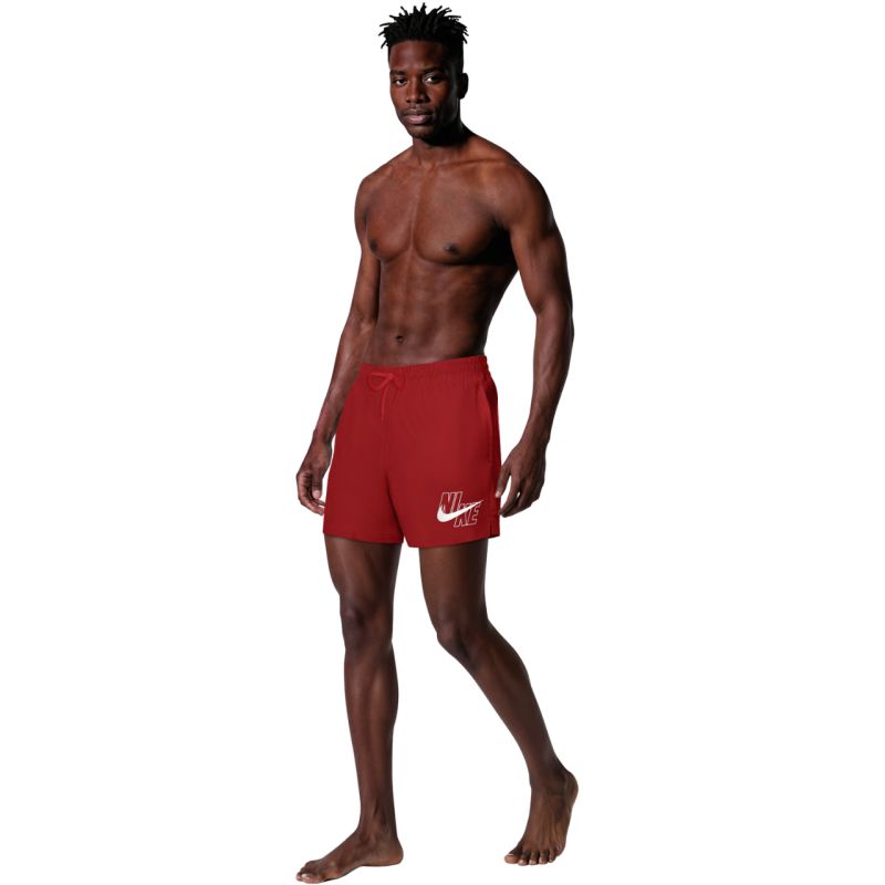 Nike Logo Lap 5" Volley Swim Red piros férfi rövidnadrág NESSG574614