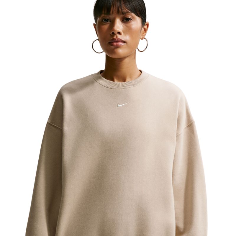 Nike Women's Studio Fleece Sweatshirt krém női pulóver