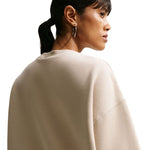 Nike Women's Studio Fleece Sweatshirt krém női pulóver