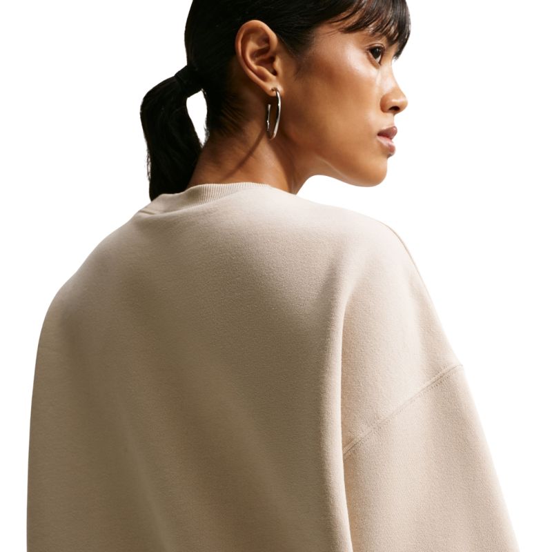 Nike Women's Studio Fleece Sweatshirt krém női pulóver