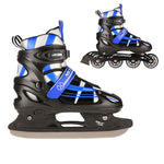 Nils Extreme 2-in-1 navy blue size S (31–34) inline skates with replaceable hockey blade sötétkék korcsolya 16-21-112
