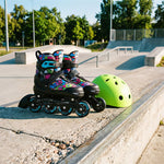 Nils Extreme 4in1 ROLLER SKATES WITH EXTENDED HOCKEY BLADES TINTY SIZE S(31-34) zöld görkorcsolya