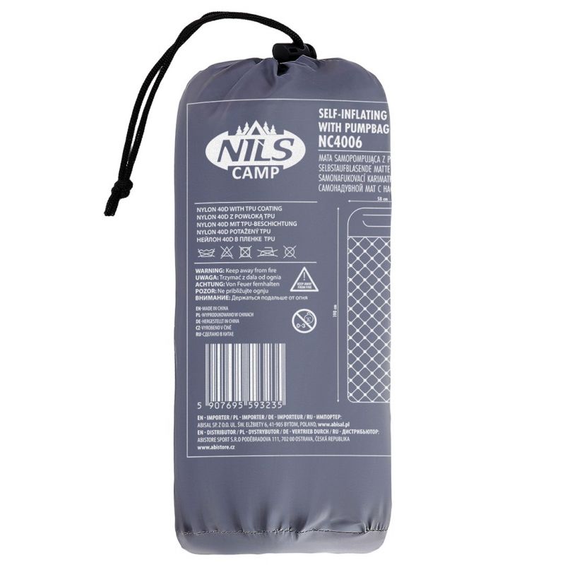 Nils Extreme Nils Camp NC4006 camping mat with pump - 5 cm 15-05-028 szürke unisex kabát