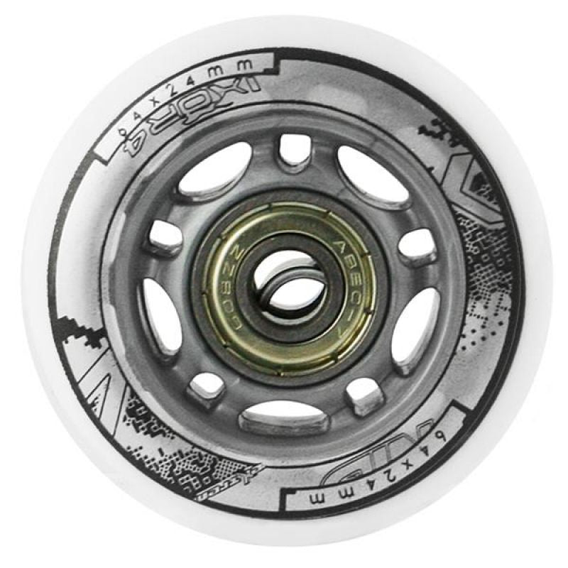 PU 64x24 82A WHITE (4 pcs.) + ABEC-7 (8 pcs.) NILS EXTREME SET