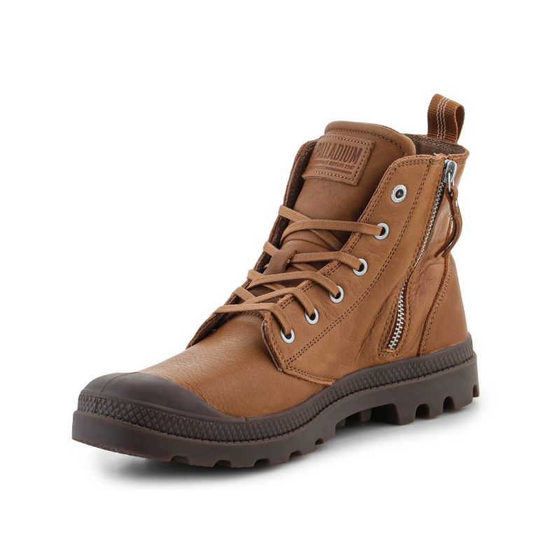Palladium Pampa Zip Lth Ess U shoes Dear Brown Utcai unisex 76888-252-M
