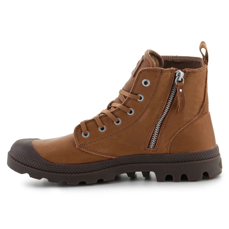 Palladium Pampa Zip Lth Ess U shoes Dear Brown Utcai unisex 76888-252-M