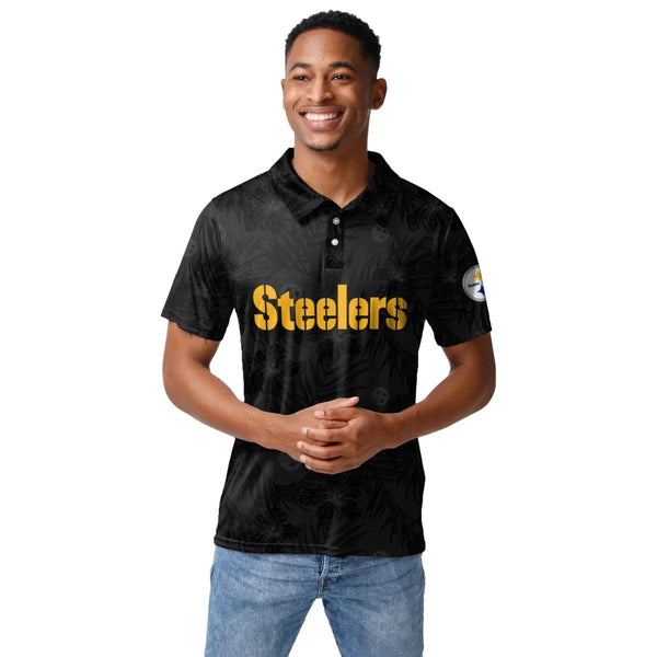 Foco Pittsburgh Steelers Floral Wordmark galléros Póló - Sportmania.hu