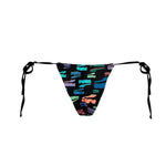 Bikini Puma Swim Women Side Tie Tanga String 1P Bikini Bottom női fürdőruha 938066-01