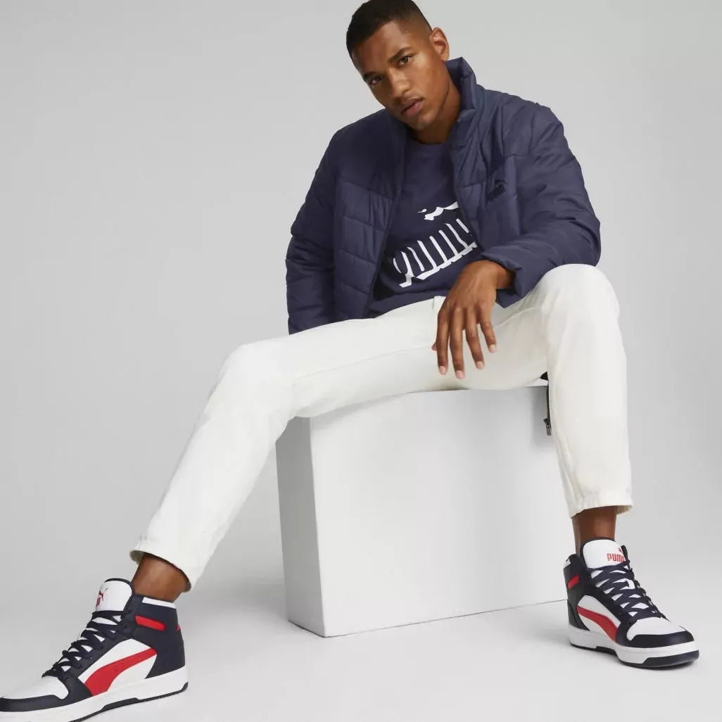 Puma ESS+ Padded Jacket Peacoat Kabát - Sportmania.hu