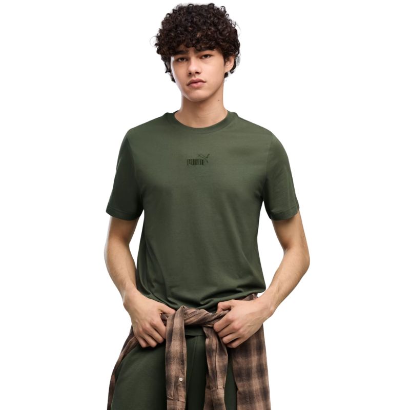 Puma Men's ESS Small No. 1 Logo Centered Tee Dark 692912 zöld férfi póló